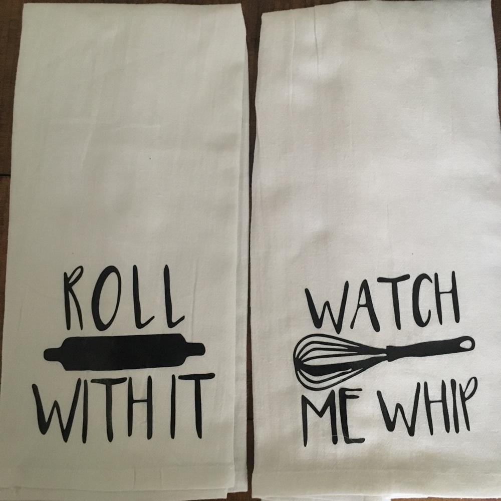 Roll With It/Watch Me Whip Flour Sack Towel Set